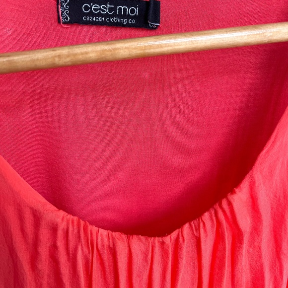 Sheer Layered dress with jersey lining. - Picture 3 of 4